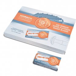 Merkur Super Platinum Stainless Dubbeleggade Rakblad 100-pack