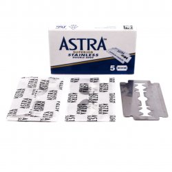 Astra (Blue) Superior Stainless Dubbeleggade Rakblad 5-pack